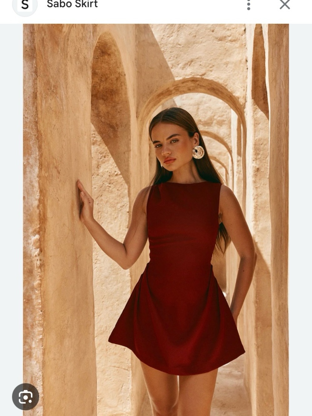 Sabo Skirt Burgundy Sleeveless Mini Dress